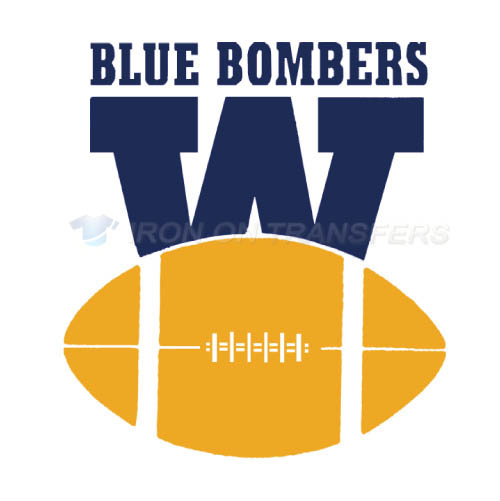 Winnipeg Blue Bombers Iron-on Stickers (Heat Transfers)NO.7640